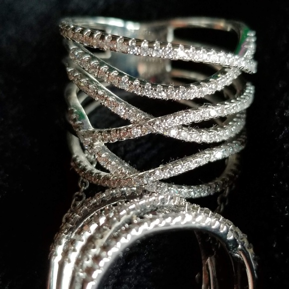 ❤️ CZ  Midi Knuckle 2 Piece Ring - Picture 4 of 4